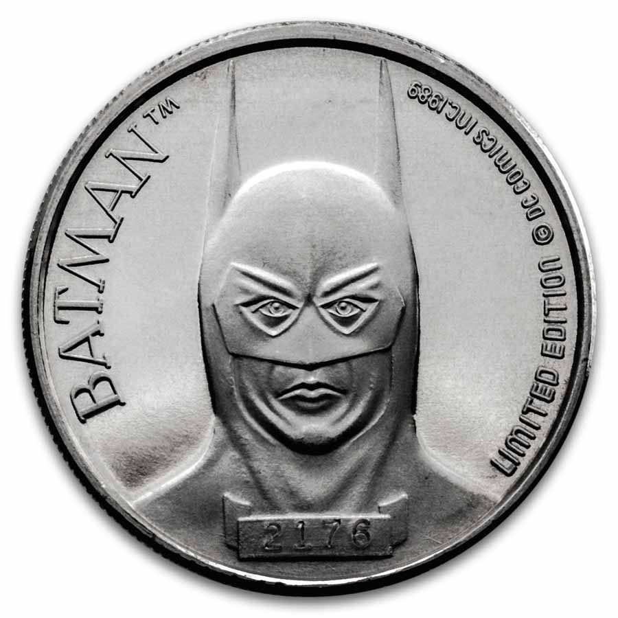 1 oz Silver Round - BATMAN (50th Anniversary, w/Box & COA)