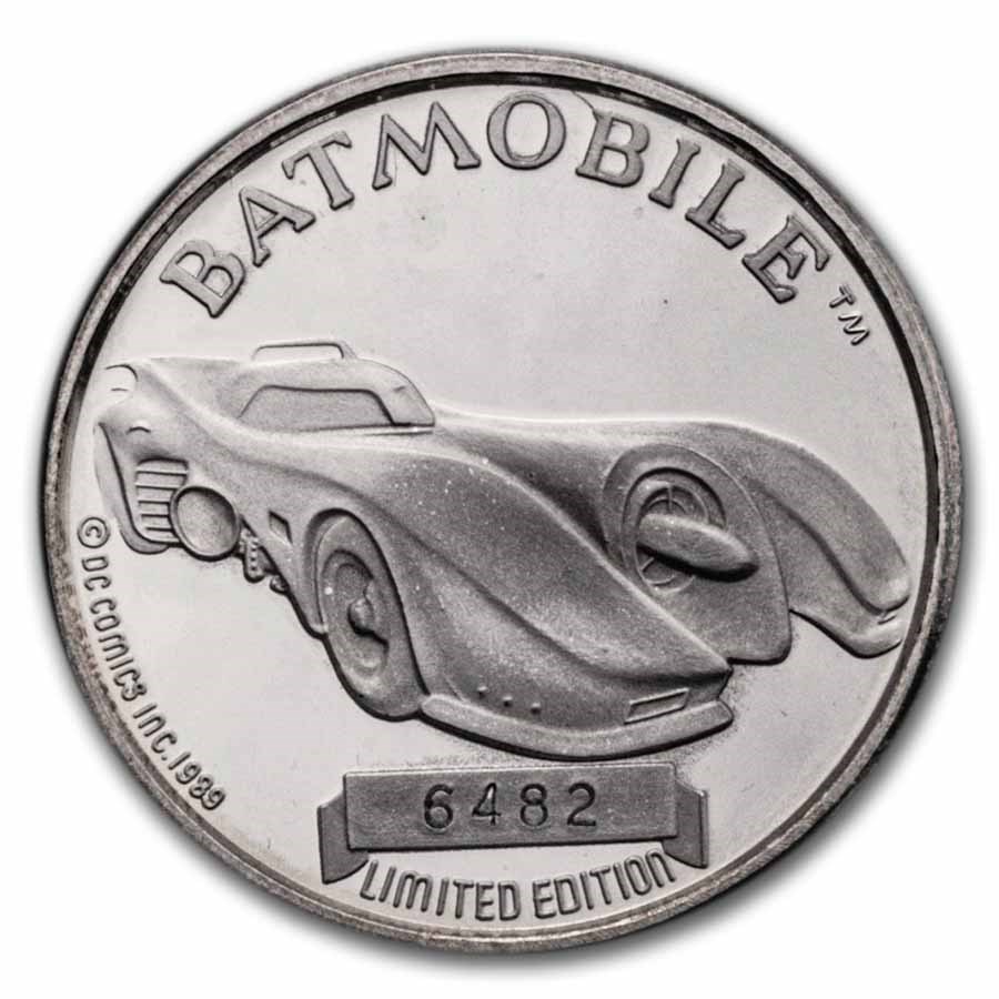 1 oz Silver Round - BATMOBILE (50th Anniversary, w/Box & COA)