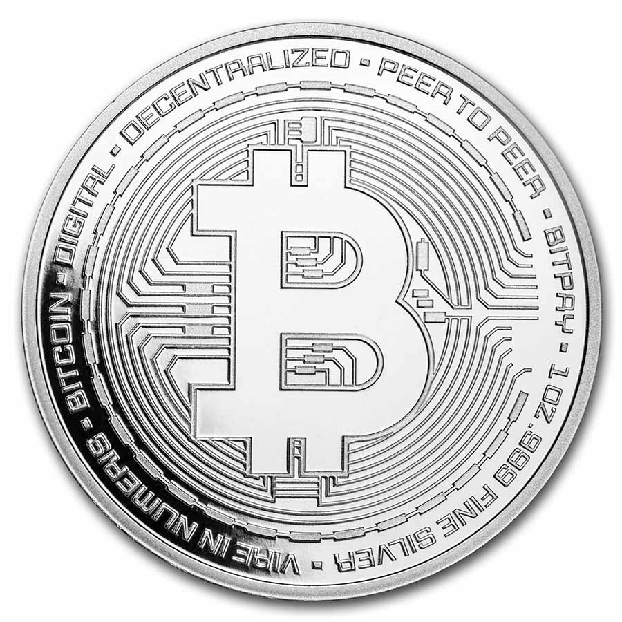 Buy 1 oz Silver Bitcoin Round .999 Fine