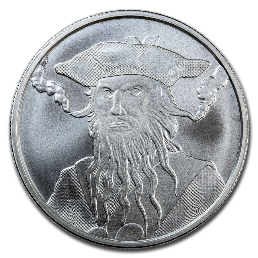 1 oz Silver Round - Blackbeard (Anonymous Mint)