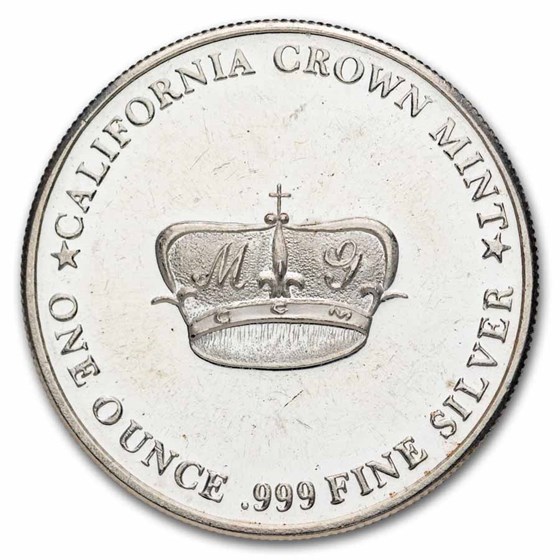 1 oz Silver Round - California Crown Mint (Random Motif)