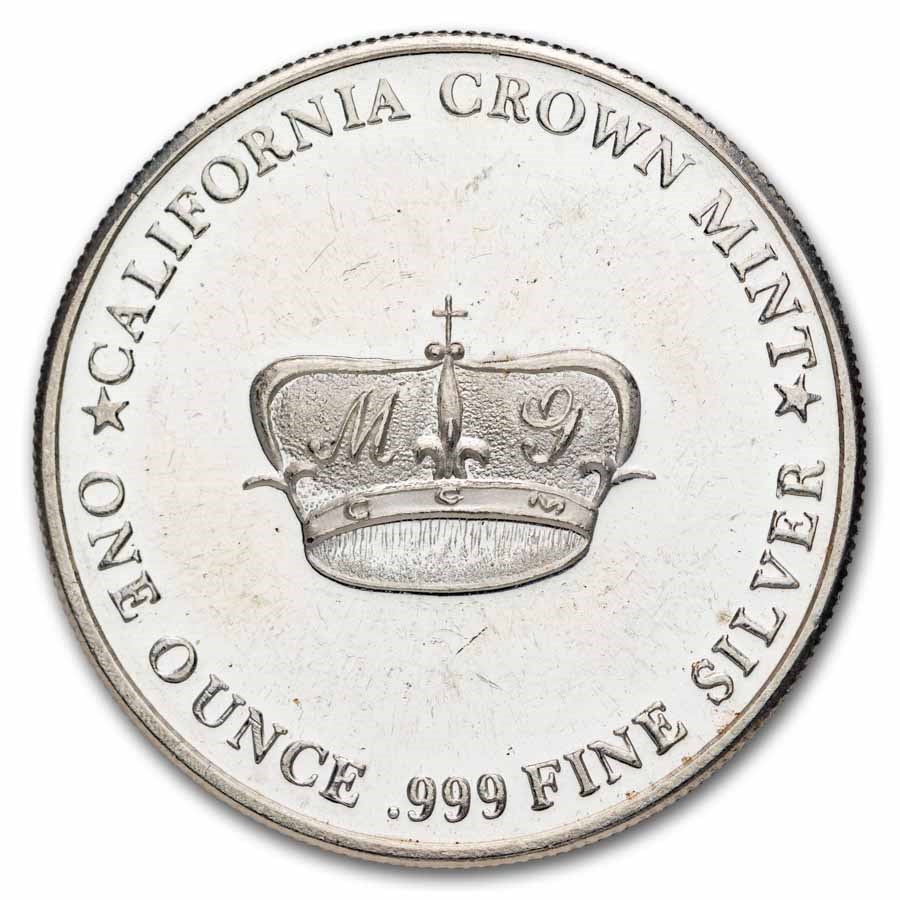 1 oz Silver Round - California Crown Mint (Random Motif)
