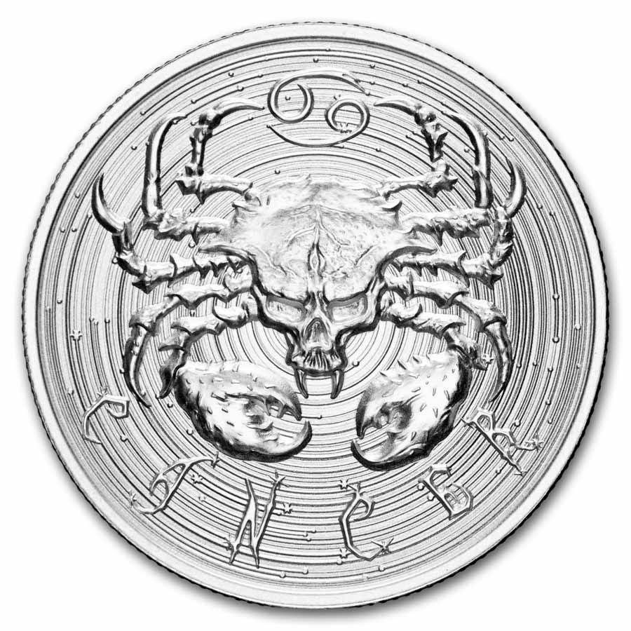 1 oz Silver Round - Cancer (Zombie Zodiacs)