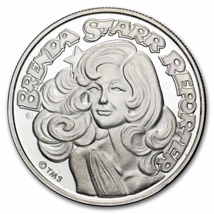 1 oz Silver Round - Cartoon Celebrities (Brenda Starr Reporter)