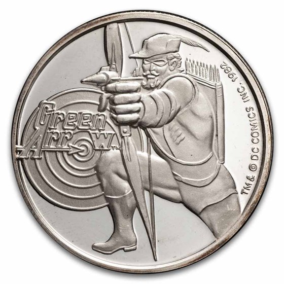 1 oz Silver Round - Cartoon Celebrities (Green Arrow) 1 oz Silver Round - Cartoon Celebrities (Green Arrow)
