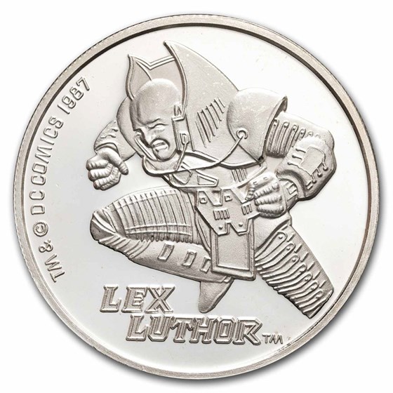 1 oz Silver Round - Cartoon Celebrities (Lex Luthor) 1 oz Silver Round - Cartoon Celebrities (Lex Luthor)