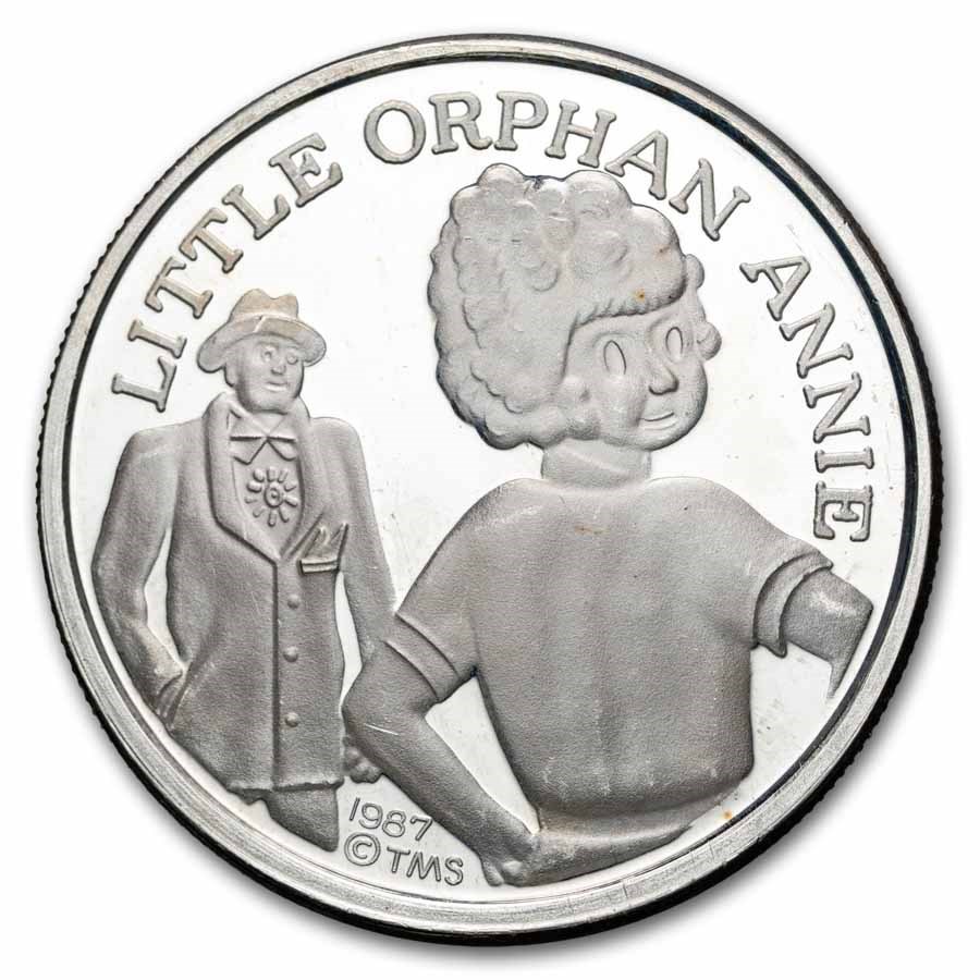 1 oz Silver Round - Cartoon Celebrities (Little Orphan Annie)