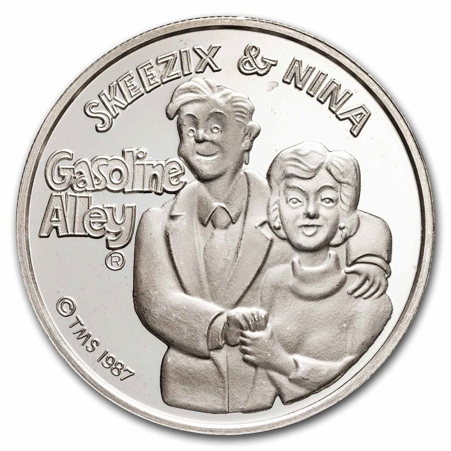 1 oz Silver Round - Cartoon Celebrities (Skeezix & Nina)