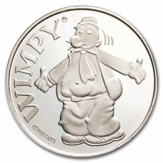1 oz Silver Round - Cartoon Celebrities (Wimpy)