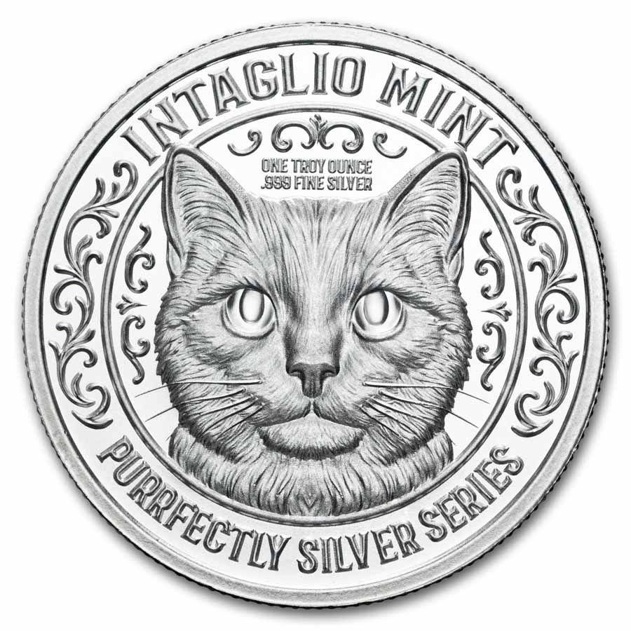 Buy 1 oz Silver Cataclysmic Purrfectly Silver Round | APMEX