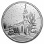 1 oz Silver Round - Church Scene "Christmas Begins With Christ"