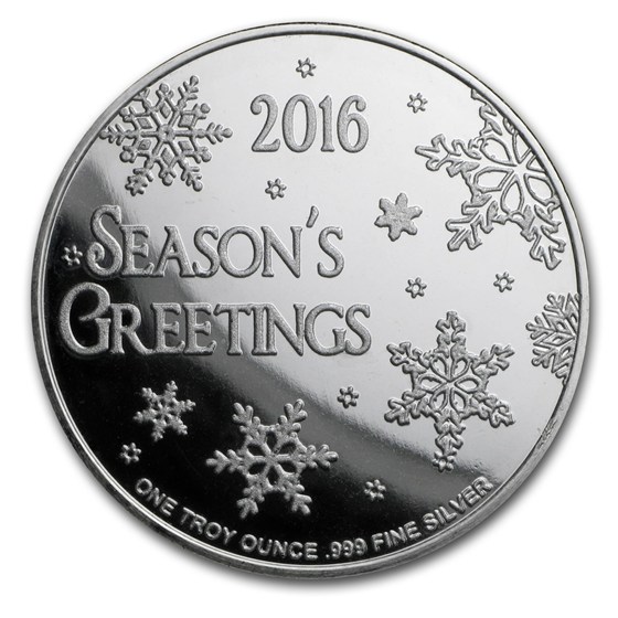 Buy 1 oz Silver Round - Colorized Snowman | APMEX