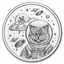 1 oz Silver Round - Cosmic Cat (Purrfectly Silver Series)