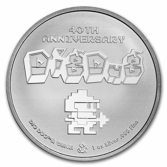 1 oz Silver Round - DIG DUG 40th Anniversary BU 1 oz Silver Round - DIG DUG 40th Anniversary BU