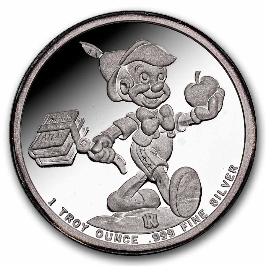 75周年 メダル ミッキー ピノキオ 999 シルバー silver 純銀 75周年 メダル ミッキー ピノキオ 999 シルバー silver 純銀 75周年