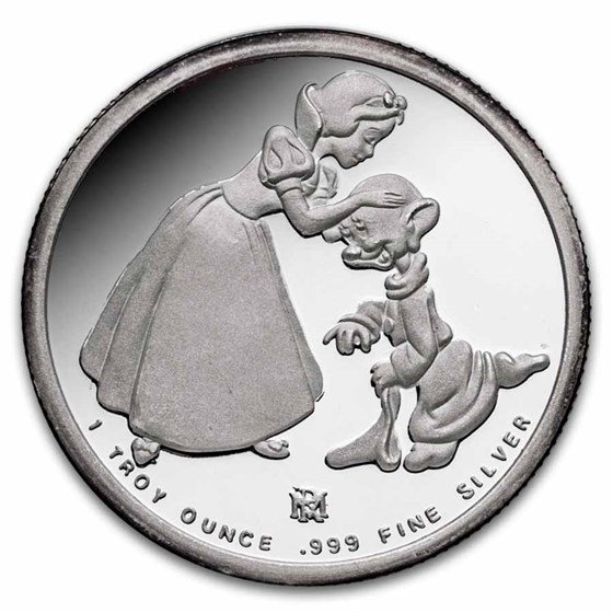 1 oz Silver Round - Disney/Around the World (w/Box & COA, Dopey)