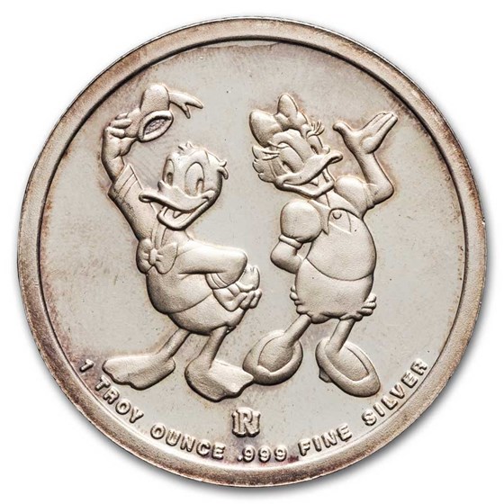 1 oz Silver Round - Disney/Donald & Daisy 1 oz Silver Round - Disney/Donald & Daisy