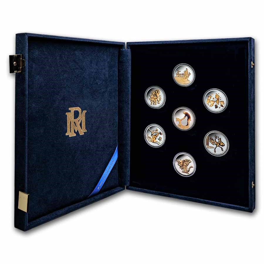 1 oz Silver Round - Disney's Fantasia 50th Ann 22K (7 Coin Set)