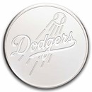 1 oz Silver Round - Dodgers Major League Baseball Team Logo