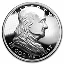 1 oz Silver Round - Domed UHR Franklin Half Dollar (No Capsule)