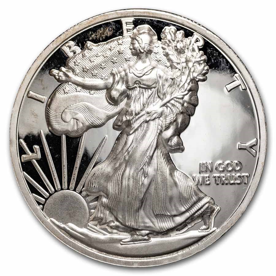 1 oz Silver Round - Domed UHR Walking Liberty (No Capsule)