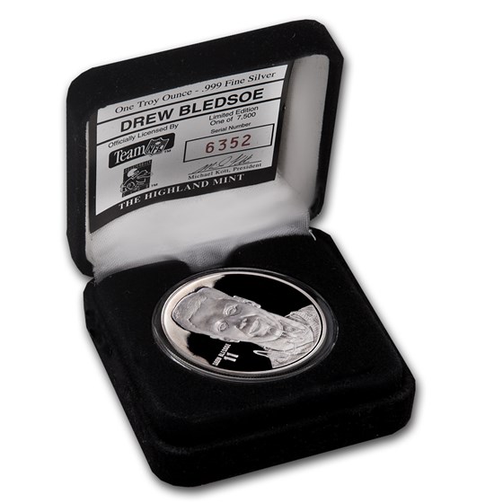 1 oz Silver Round - Drew Bledsoe 1 oz Silver Round - Drew Bledsoe