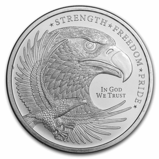 1 Oz Silver Round - Eagle (Strength, Freedom, & Pride) 1 Oz Silver Round - Eagle (Strength, Freedom, & Pride)