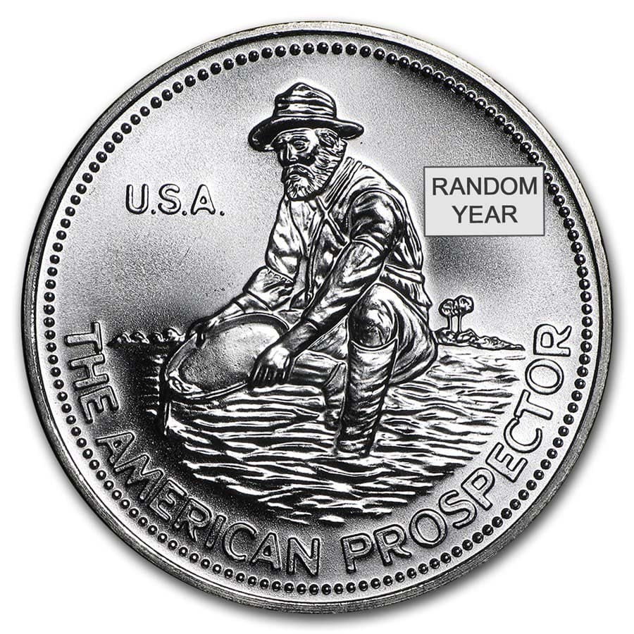 1 Troy oz Prospector .999 Fine Silver Round Generic