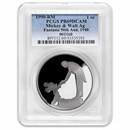 1 oz Silver Round - Fantasia 50th Ann. (Walt/Mickey, PR-69 PCGS)