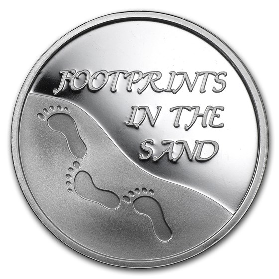 1 oz Silver Round - Footprints in the Sand 1 oz Silver Round - Footprints in the Sand