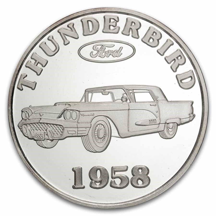 1 oz Silver Round - Ford Thunderbird (Random Motif)