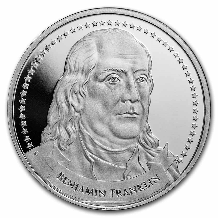 1 oz Silver Round - Founders of Liberty: Franklin | Free Speech