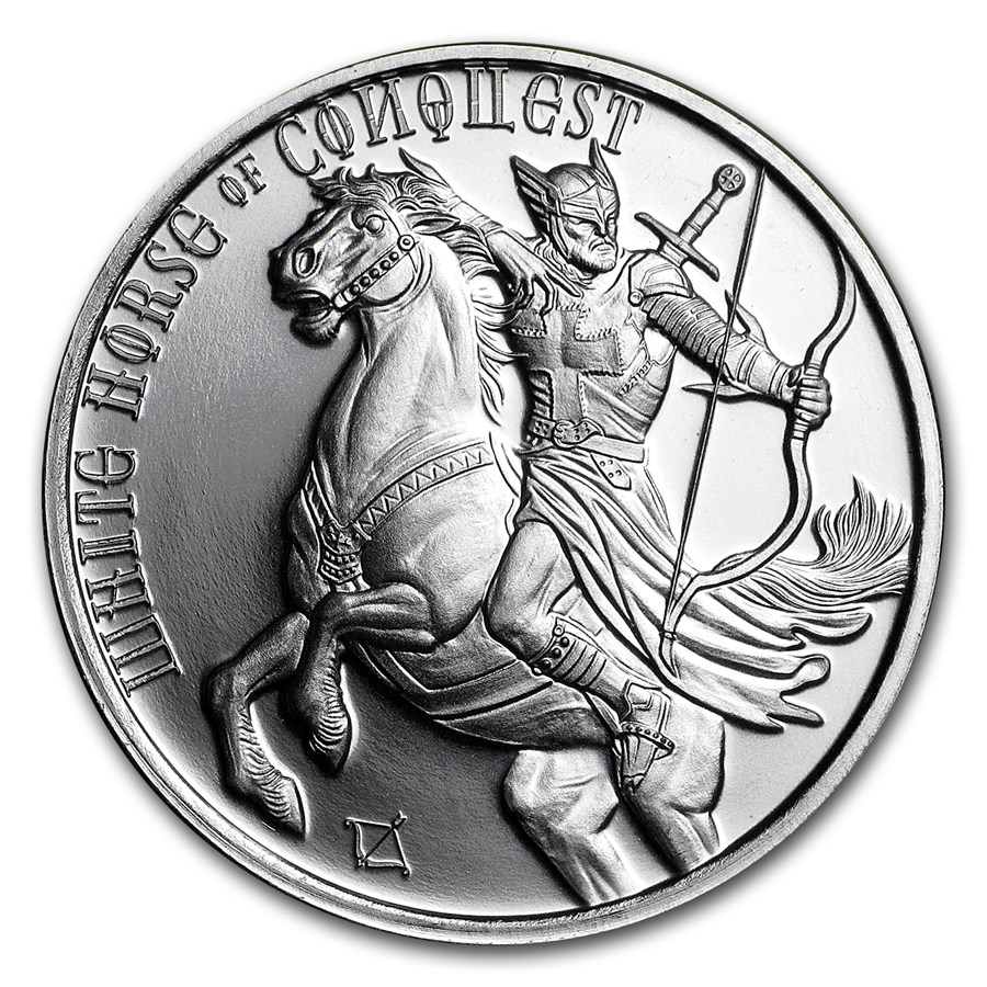 1 oz Silver Round - Four Horseman (White Horse of Conquest)