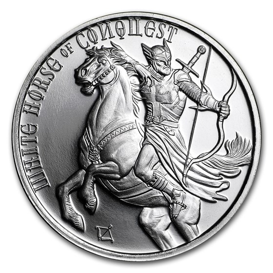 1 oz Silver Round - Four Horseman (White Horse of Conquest) 1 oz Silver Round - Four Horseman (White Horse of Conquest)