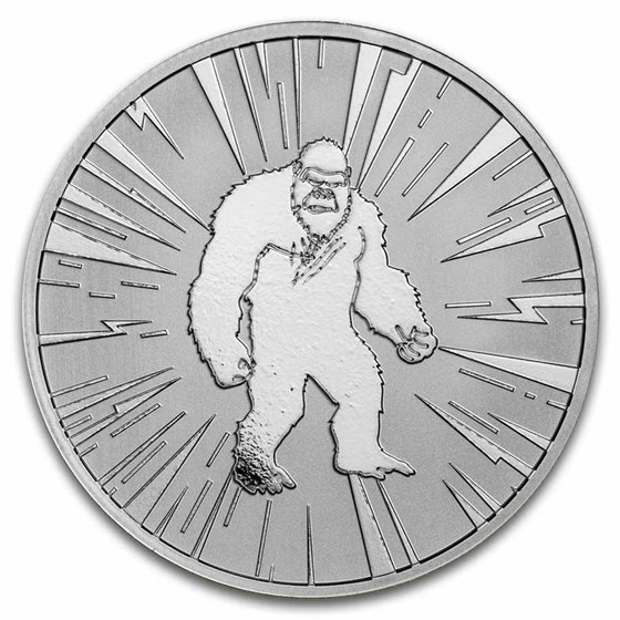 1 oz Silver Round - Godzilla x Kong - Kong BU 1 oz Silver Round - Godzilla x Kong - Kong BU