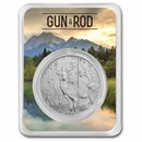 1 oz Silver Round - Gun & Rod (Deer) w/ TEP