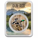 1 oz Silver Round - Gun & Rod (Duck) Colorized w/ TEP