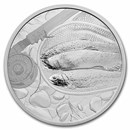 1 oz Silver Round - Gun & Rod (Trout)