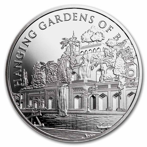 1 oz Silver Round - Hanging Gardens of Babylon (w/Gift Box Tin) 1 oz Silver Round - Hanging Gardens of Babylon (w/Gift Box Tin)