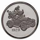 1 oz Silver Round - Hollywood Mickey (1928, Mickey/Minnie, Cap.)