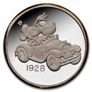 1 oz Silver Round - Hollywood Mickey (1928, Mickey & Minnie)