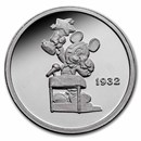 1 oz Silver Round - Hollywood Mickey (1932, Honorary Oscar, Cap.)