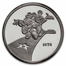 1 oz Silver Round - Hollywood Mickey (1978, Walk of Fame, Cap.)