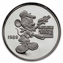 1 oz Silver Round - Hollywood Mickey (1989, Director, Cap.)