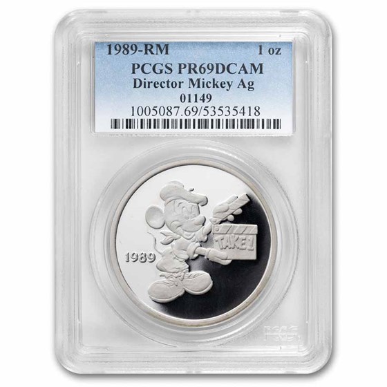 1 oz Silver Round- Hollywood Mickey (Director Mickey, PR-69 PCGS)