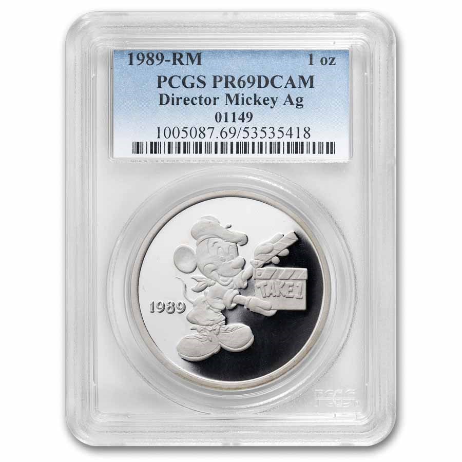 1 oz Silver Round- Hollywood Mickey (Director Mickey, PR-69 PCGS)