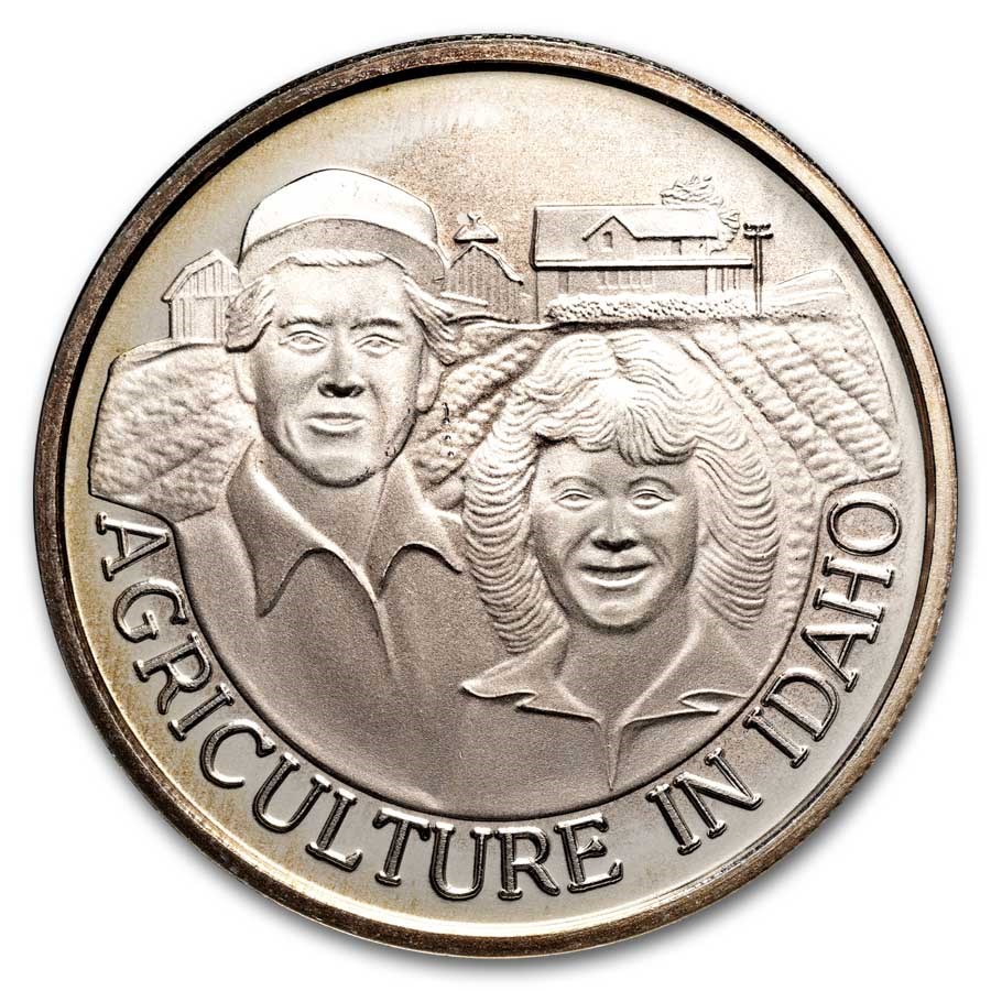 1 oz Silver Round - Idaho (Random Motif)