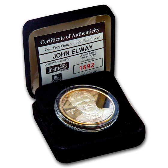 1 oz Silver Round - John Elway 1 oz Silver Round - John Elway