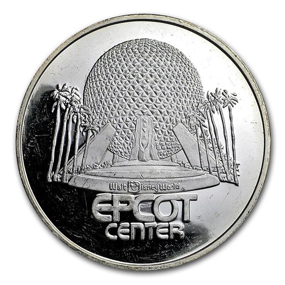 1 oz Silver Round - Johnson Matthey (1982, Walt Disney, EPCOT) 1 oz Silver Round - Johnson Matthey (1982, Walt Disney, EPCOT)