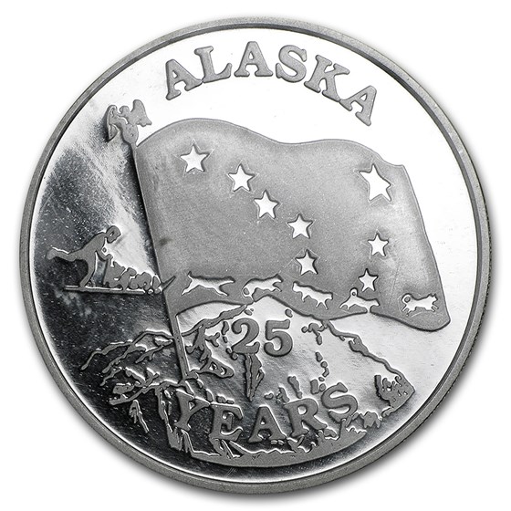 1 oz Silver Round - Johnson Matthey (1984, Alaska)